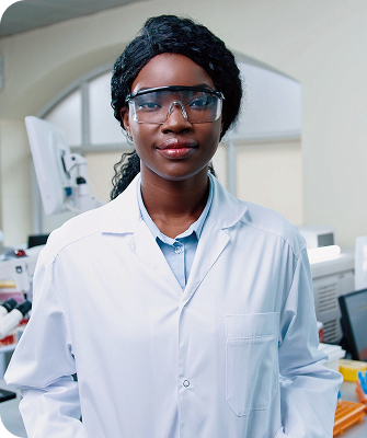 Image of a scientist in a lab